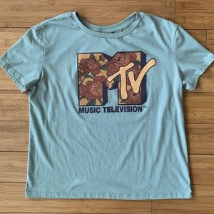Women’s MTV Floral Print Logo Shirt